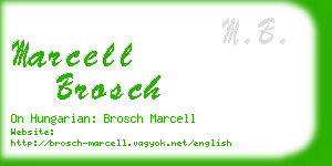 marcell brosch business card